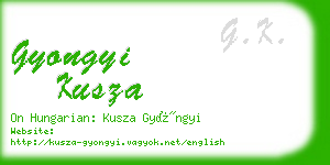 gyongyi kusza business card